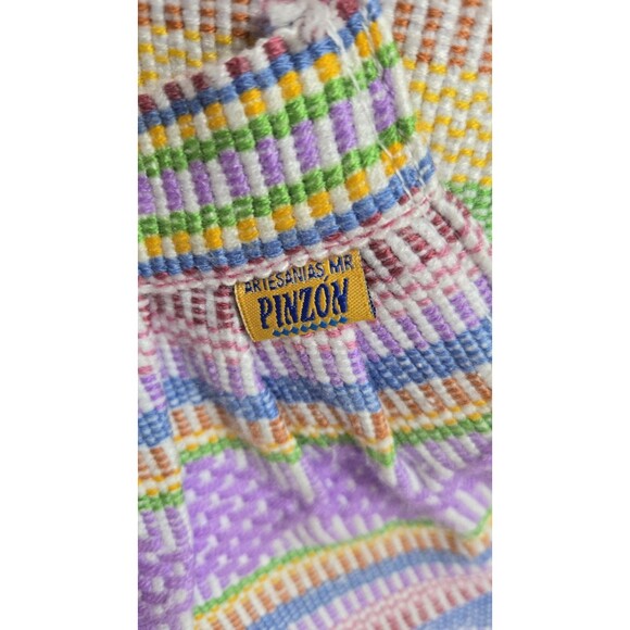 Pinzon Mexico Woven Multicolor Boho Hippie Shoulder Bag Purse 16x11x2 - Picture 3 of 7